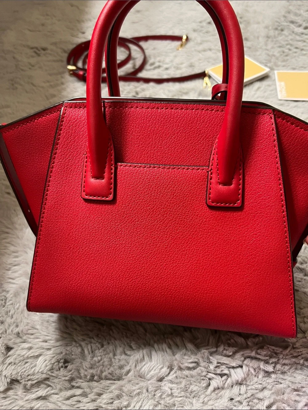 Michael Kors Avril Small Leather Top-Zip Satchel